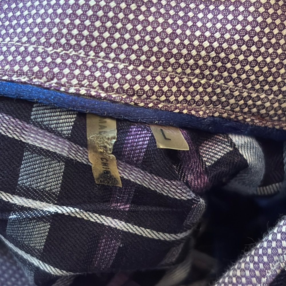 Bugatchi Men’s Size L Blue and Purple Casual Button Down Shirt Shaped Fit‎ - Picture 10 of 13